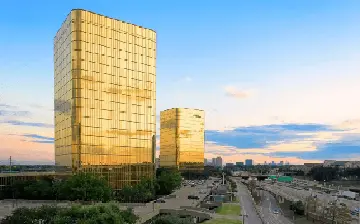 Gold skyscraper building